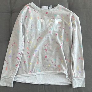 Children’s Place Long Sleeve cropped sweatshirt. Size girls 10-12.